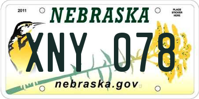 NE license plate XNY078