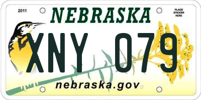 NE license plate XNY079