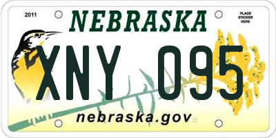 NE license plate XNY095