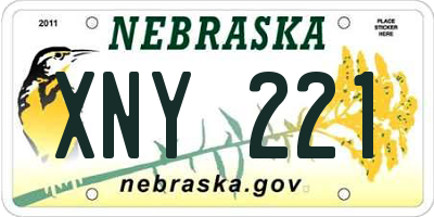 NE license plate XNY221