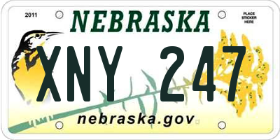 NE license plate XNY247