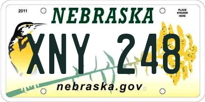 NE license plate XNY248