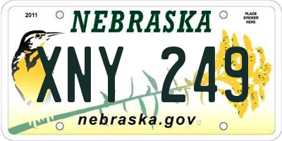 NE license plate XNY249