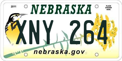NE license plate XNY264