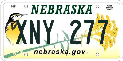 NE license plate XNY277