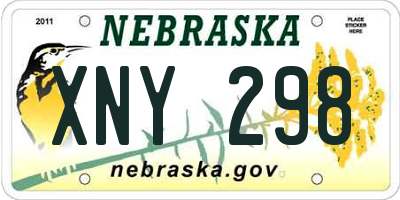 NE license plate XNY298