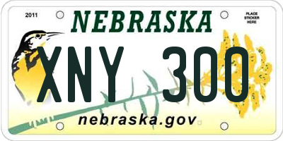 NE license plate XNY300