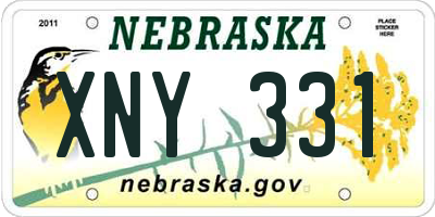 NE license plate XNY331
