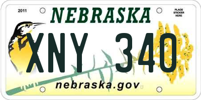 NE license plate XNY340