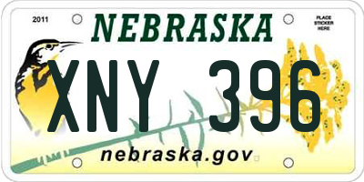 NE license plate XNY396