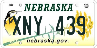 NE license plate XNY439