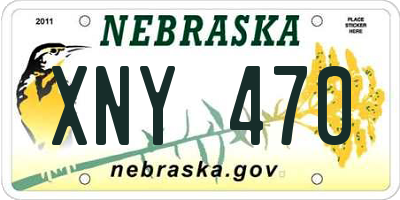 NE license plate XNY470