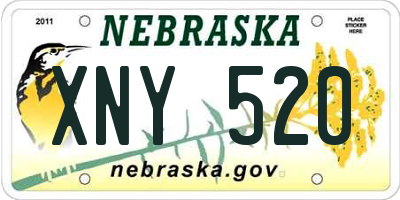 NE license plate XNY520
