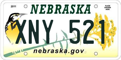 NE license plate XNY521