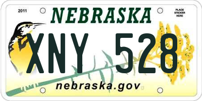 NE license plate XNY528