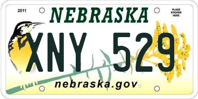 NE license plate XNY529