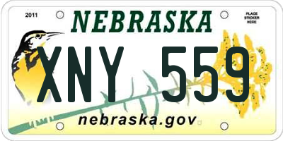 NE license plate XNY559