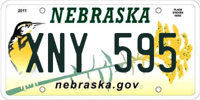 NE license plate XNY595