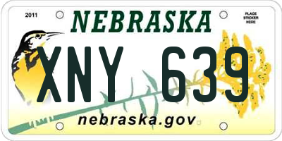 NE license plate XNY639