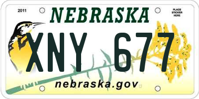 NE license plate XNY677