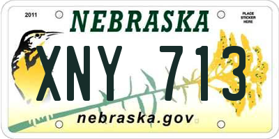 NE license plate XNY713
