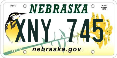 NE license plate XNY745
