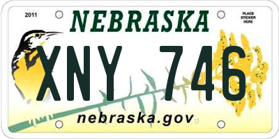 NE license plate XNY746