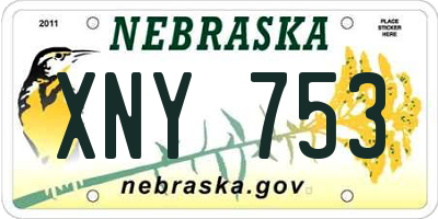 NE license plate XNY753