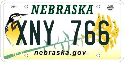 NE license plate XNY766