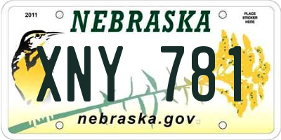NE license plate XNY781