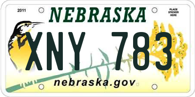 NE license plate XNY783