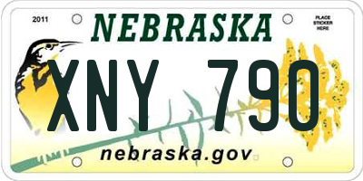 NE license plate XNY790