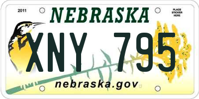 NE license plate XNY795
