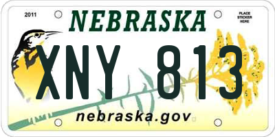 NE license plate XNY813