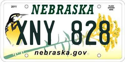 NE license plate XNY828