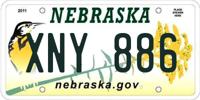 NE license plate XNY886
