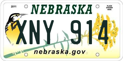 NE license plate XNY914