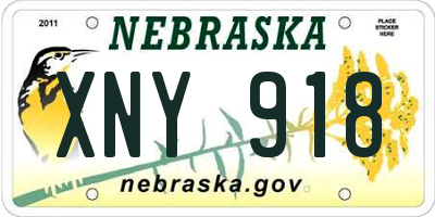 NE license plate XNY918