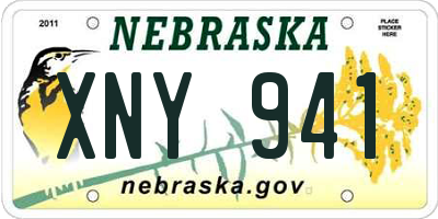 NE license plate XNY941