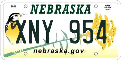 NE license plate XNY954