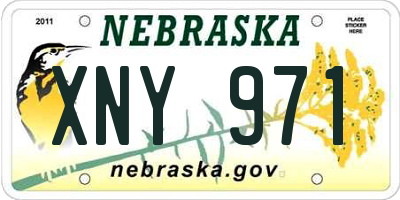 NE license plate XNY971