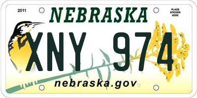 NE license plate XNY974