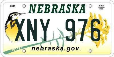 NE license plate XNY976