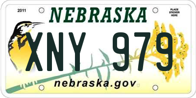 NE license plate XNY979