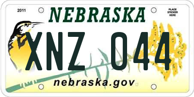 NE license plate XNZ044
