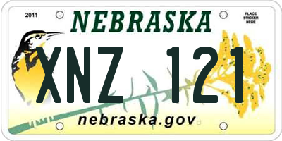 NE license plate XNZ121