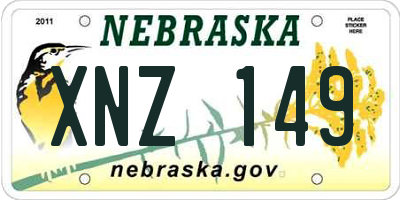 NE license plate XNZ149