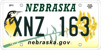 NE license plate XNZ163