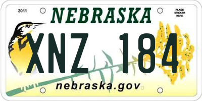 NE license plate XNZ184