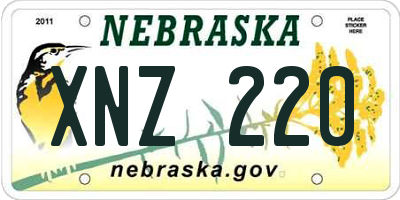 NE license plate XNZ220